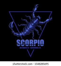 Scorpio zodiac vector illustration for your company or brand