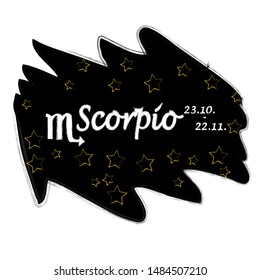 Scorpio.Horoscope scene with zodiac sing.Astrology.Space.