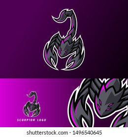 Scorpion black claw mascot sport gaming esport logo template for squad gaming team