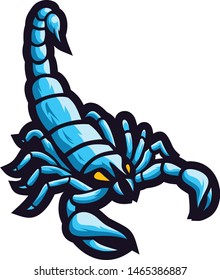 scorpion blue logo vector illustration 