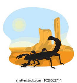 Scorpion in the desert