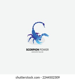 scorpion design gradient colorful icon vector