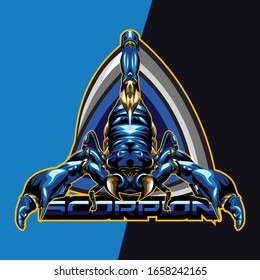 scorpion e sport logo and mascot game