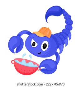 A scorpion element of water flat sticker