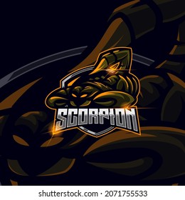 Scorpion  E-sport logo vector design template