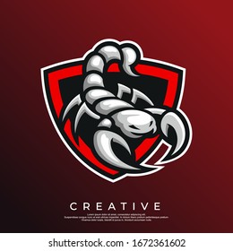 Scorpion esport mascot badge logo