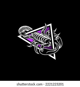 Scorpion esport mascot logo design vector