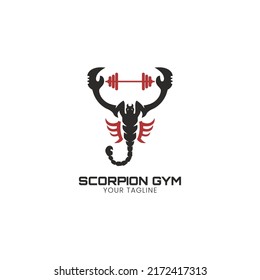 diseño del logo de la mascota escorpión fitness