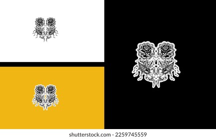 Skorpion und Blumen, Vektorgrafik-Design