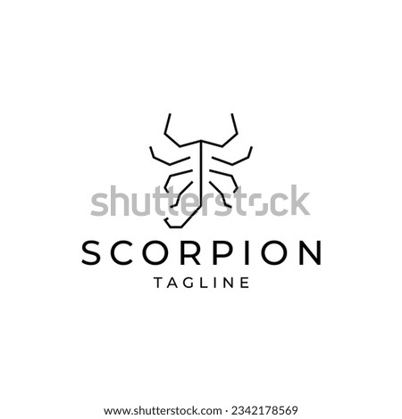 Scorpion geometric polygonal logo design icon template