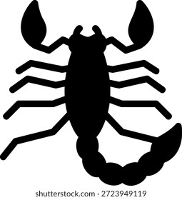 vetor de ilustração de ícone de glifo do escorpião