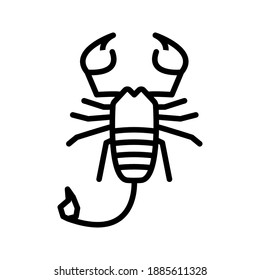 scorpion icon. animals sign. vector illustration.