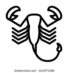 scorpion icon with black line style
