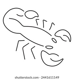 scorpion icon isolated on white background, vector illustration.