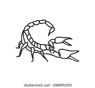 scorpion icon with line art style
