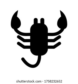 scorpion  icon or logo isolated sign symbol vector illustration - high quality black style vector icons
