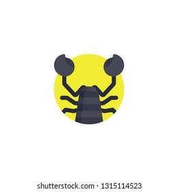 scorpion icon on a white background