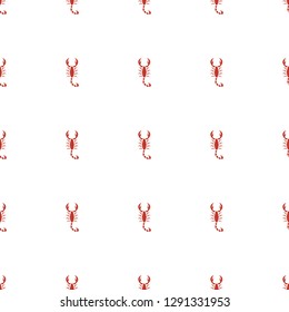 scorpion icon pattern seamless white background. Editable filled scorpion icon. scorpion icon pattern for web and mobile.