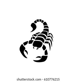 Scorpion icon in simple tattoo style,vector design
