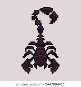 Símbolo de icono de escorpión pixel art