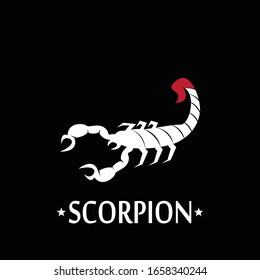 Scorpion icon and symbol vector illustration on balck background