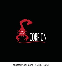 Scorpion icon and symbol vector illustration on balck background