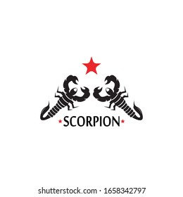 Skorpion-Symbol und Vektorillustration-Illustration auf weißem Hintergrund