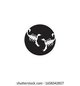 Skorpion-Symbol und Vektorillustration-Illustration auf weißem Hintergrund