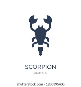 Scorpion icon. Trendy flat vector Scorpion icon on white background from animals collection, vector illustration can be use for web and mobile, eps10