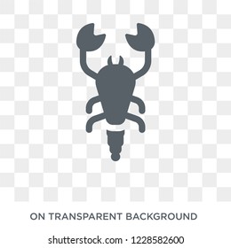 Scorpion icon. Trendy flat vector Scorpion icon on transparent background from animals  collection. 