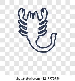 Scorpion icon. Trendy Scorpion logo concept on transparent background from animals collection