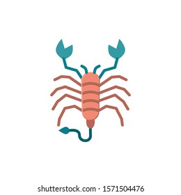 scorpion icon vector flat style design