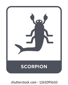 scorpion icon vector on white background, scorpion trendy filled icons from Desert collection, scorpion simple element illustration