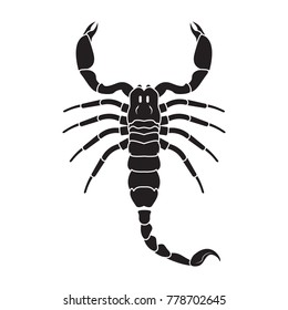 Scorpion icon. Vector realistic scorpion.