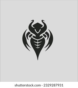 Scorpion icon vector silhouette, scorpion logo illustration design