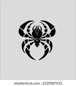 Scorpion icon vector silhouette, scorpion logo illustration design