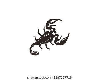 Ilustración de escorpión en el fondo aislado