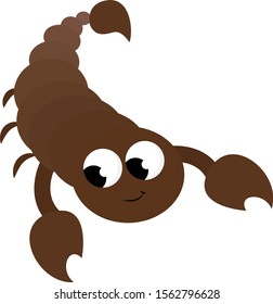 Skorpion, Illustration, Vektorgrafik auf weißem Hintergrund.