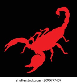 Vector de silueta animal para insectos de escorpión