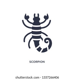 scorpion isolated icon. Simple element illustration from desert concept. scorpion editable logo symbol design on white background. Can be use for web and mobile.