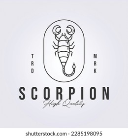 Logo der Skorpion-Linie, Vektorgrafik-Design in Abzeichen