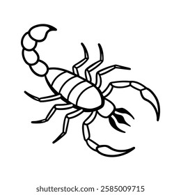 scorpion of a line art vector