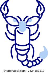 Scorpion Line vector Icon Design