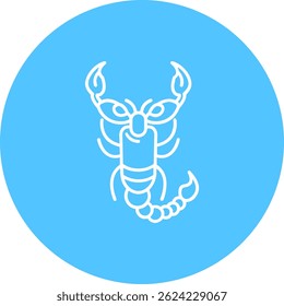 Skorpion Linie Vektor Icon Design