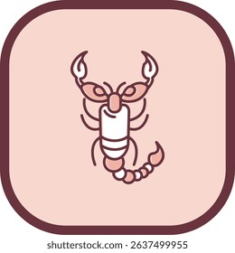 Scorpion Line vector Icon Design