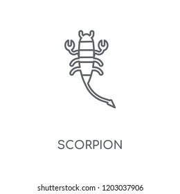 Scorpion linear icon. Scorpion concept stroke symbol design. Thin graphic elements vector illustration, outline pattern on a white background, eps 10.
