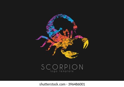 Scorpion logo design. Color scorpion. Creative logo.