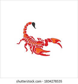 Scorpion logo design icon vector silhouette