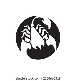 Scorpion logo design vector with modern illustration concept style for badge and circle