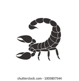 Scorpion logo. Isolated scorpion on white background. EPS 10. Vector illustration